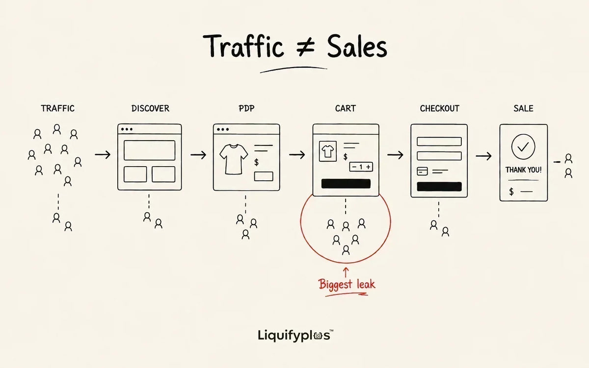 Why Your Shopify Store Gets Traffic But Not Enough Sales