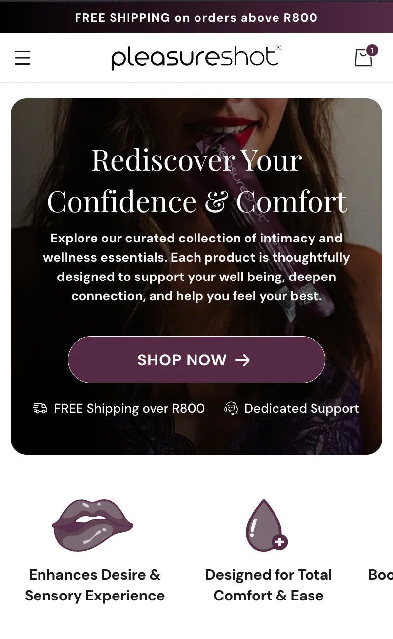 Pleasureshot homepage hero