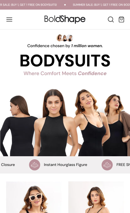 BoldShape Shop page